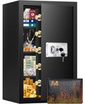 Mejasg Large Home Safe Box with A4 Document Bag and 3 Removable Shelves, 102L Extra Large Safe for Home with Alarm and Silent Mode, Digital Safe Document Safe for Money Jewelry A4 Document