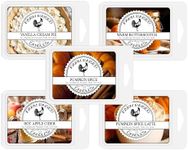 Pumpkin Scented Wax Melts Variety Mix - 5 Pack - Non Toxic Wax Melts - Farm Raised Wax Melts- 100% Plant Based Soy - Natural Wax Melts Cubes. Hayride, Spice, Latte, Vanilla Cream Pie, Apple Cider.