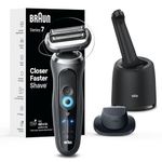 Braun Electric Shaver Kit for Men Series 7 7171cc, Wet & Dry Turbo & Gentle Shaving Mode, 100% Waterproof with Charge SmartCare Center included