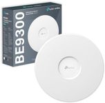 TP-Link EAP772 WiFi 7 Access Point, Tri-Band Gigabit BE9300 Wireless Access Points, Support Passive PoE, Easily Mount to Wall or Ceiling, Free Cloud Controller, Omada Mesh & AI roaming