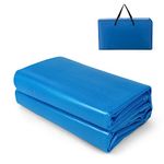 GYMAX Pool Cover, 20 FT x 40FT 12-mil Solar Pool Cover with Carry Bag, Heat Retaining Rectangle Bubble Cover Floating Spa Blanket for Tub, In-Ground & Above Ground Swimming Pools (Blue)