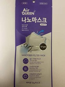 [Pack of 10] [Air Queen] 3-Layers Nano-Filter Face Safety Mask for Adult [Individually Packaged] [Made in Korea]