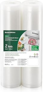 Bonsenkitchen Vacuum Food Sealer Rolls Bags, 2 Rolls 30 x 600 cm Sous Vide Bags, BPA Free, Durable Commercial Customized Size Food Bags for Food Storage and Sous Vide Cooking, VB3216