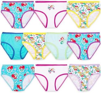 Disney Girls Princess Underwear Mulipacks Briefs, Ariel10pk, 2-3T US