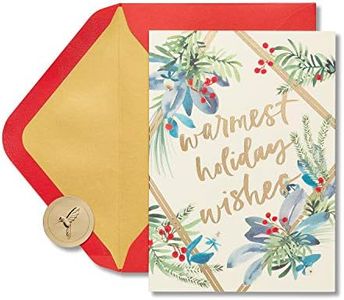 Papyrus Holiday Cards Boxed with Envelopes, To A Wonderful Season, Warmest Holiday Wishes (14-Count)