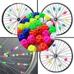 72Pcs Bike Bicycle Wheel Plastic Spoke Bead Children Kids Clip Colored Decor