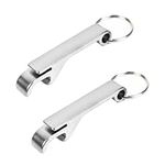 2 Pcs Bottle Opener Keychain, Bottle Opener Keyring, Mini Bottle Openers Keys, for Daily Use and Gift