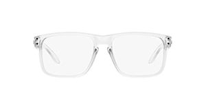 Oakley Men's Ox8100f Holbrook Rx Low Bridge Fit Prescription Eyewear Frames, Polished Clear/Demo Lens, 56 mm