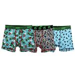 Youth Boys Minecraft Video Game All Over Print 3-Pack Boxer Briefs Set, Blue, 4