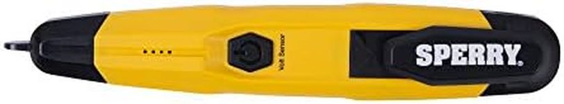 Sperry Instruments VD6508 Detector with Flashlight,cETLus Listed Lifetime, Warranty, 1, 5 Clams/Master Non-Contact Voltage Tester, Yellow