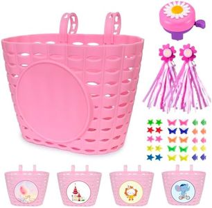 Noviko Girl Bike Basket Kid Bicycle Basket Bike Accessories for Girls