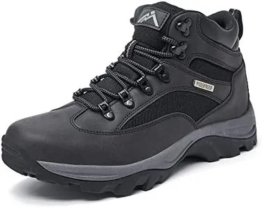 CC-Los Men's Waterproof Hiking Boots Outdoor Relaxed Fit Lightweight Black Size 13