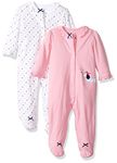 Little Me Baby-Girls Unisex-baby2 Pack Footies Footie - Pink - 6 Months