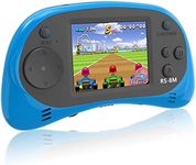 E-MODS GAMING Kids Handheld Games 16 Bit Retro Video Games Console with 220 HD Electronic Games - 2.5'' LCD Portable Travel Games Entertainment Gifts for Boys Girls Ages 4-12 (Sky Blue)