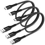 USB C Cable 1.5FT [3Pack], iSeekerKit Short USB A to USB C Cable Fast Charging Data Sync Cord Compatible for Samsung Galaxy S20 S10