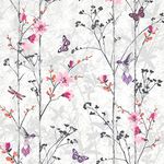 Muriva 102550 Novelties Eden Wallpaper Rolls - Pink