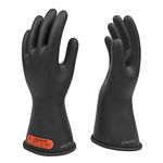 Lineman Gloves, Class 0, Black, Sz 8-1/2, PR