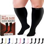 BAMS Plus Size Compression Socks Wide Calf XXXXL – Graduated Bamboo Knee-High Support