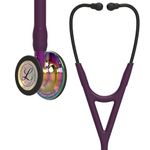 3M Littmann Cardiology IV Stethoscope, High Polish Rainbow Finish Chestpiece, Plum Tube, Violet Stem and Black Headset, 6239