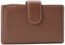 Mundi Women's Rio Leather Indexer Travel Accessory-Bi-Fold Wallet, Brown, One Size