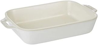 staub Vintage Color Dish 40511-865 Rectangular Dish, Ivory, 7.9 x 6.3 inches (20 x 16 cm), Ceramic Au Gratin Dish, Quiche, Heat Resistant, Oven Safe and Microwave Safe