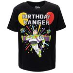 Disney Pixar Toy Story Buzz Lightyear Birthday Toddler Boys Graphic T-Shirt Toy Story Black 2T