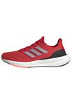 adidas Men's Pureboost 23 Shoes, Scarlet/Silver Metallic/Cloud White, 9