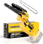 Mini Chainsaw fit for Dewalt Battery 20V MAX (Battery NOT Included),Cordless Pruning Chainsaw with Security Lock & Replacement Chain, Battery Powered Mini Chainsaw for Wood Cutting|Tree Trimming