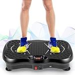 EVOLAND Vibration Plates, Vibration Fitness Exercise Machine for Home Use, with Bluetooth Speaker, 5 Program Modes, 2 Resistance Bands, Vibration Fitness Trainer, 330lb Max Load (B)