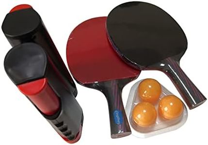 Zingther Professional Portable Table Tennis Racquet Set - 1 Retractable Table Tennis Net and Post Kit, 3 Ping Pong Balls, 2 Table Tennis Bats and a Storage Case (Complete 2-Player Table Tennis Set)