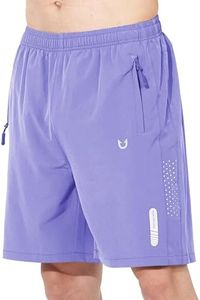 NORTHYARD Men's Athletic Running Shorts Quick Dry Workout Shorts 7"/ 5"/ 9" Lightweight Sports Gym Basketball Tennis Hiking Exercise Violet 4XL