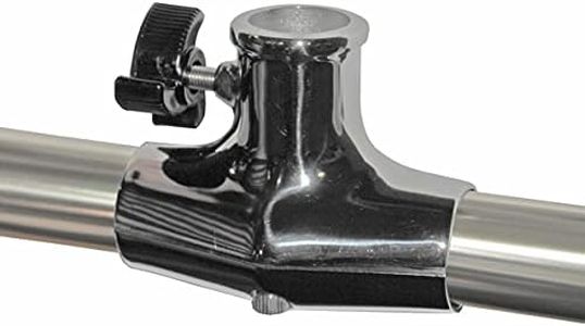 TAYLOR MADE PRODUCTS Taylor Made Boat Flag Pole Socket Rail Mount, Stainless Steel for 1/8" to 1-1/4" Rails, 1" Flag Staff with Thumb Screw, Adjustable to Any Angle, Perpendicular Mount - 974