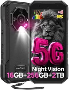Ulefone Armor X32 Pro 5G Rugged Smartphone, 16GB+256GB/2TB, 64MP+25MP Night Vision, Android 14, 3 Cards Slots, 5.65" 90Hz Corning Gorilla Glass, Dual SIM Unlocked Waterproof Mobile Phones NFC Black
