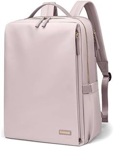 Stylish Laptop Backpack for Women Airline Approved Perfect for Work College and Travel Multi-Functional Casual Daypack Fits 15.6 Inch Notebook (Pinkish Grey)