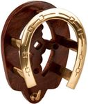 Tack Shack of Ocala Wood with Brass Horseshoe Bridle Bracket