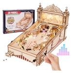 ROKR Pinball Model-3D Wooden Puzzle Model Kits for Adults to Build-DIY Table Game Birthday Gift Idea For Men Women(EG01)