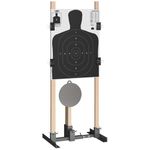 Wasoyun 2-in-1 Shooting Target Stand Base Adjustable Width from 8" to 24" for USPSA/IPSC and IDPA Cardboard and Paper Targets Practice 1 Pack