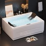 Homary 71" Acrylic Whirlpool Bathtu