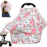 Nursing Cover Car Seat covers for Babies, Multi-use Stroller Carseat Canopy, Breastfeeding Covers, Boys and Girls Shower Gifts