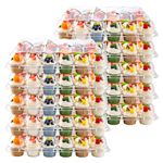 NPLUX 24 Count Cupcake Containers 10 Pack Cupcake Holders with Detachable Tall Dome Lids Clear Plastic Stackable Cupcake Boxes for 240 Cupcakes, BPA Free, Standard Size