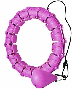 Fitness Hula Smart Hoop 24 30 36 Knots Detachable Weighted Hoops Lose Weight Sports (Purple, 36 Knots)