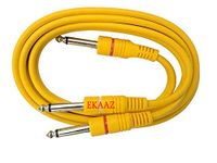 Ekaaz TS Stereo To Dual 1/4In Mono Insert Y-Splitter Stereo Dual Mono 6.35Mm P38 Male To 1 Mono 6.35Mm P38 Male Audio Patch Cable For Guitar, Dj Console, Microphone, Amplifier, Mixers (Yellow, 10M)