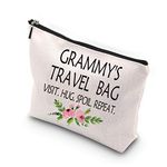 WCGXKO Grammy's Travel Bag Visit Hug Spoil Repeat Makeup Bag (Grammy's Travel CA)