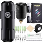 Dragonhawk S8 Tattoo Kit Tattoo Maschine Set Wireless Battery Pen Maschine Rotary Tattoo Motor Pen with cartridges for tattoo artists