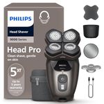 Philips Head Shaver Pro 9000 Series - Skull Shaver for Men and Women, 360° Flexing Head & ComfortCut Blades for Clean Shave, Gentle on Skin, Model HS9980/15