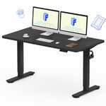 FLEXISPOT 55 x 28 Inches Electric Stand Up Desk Workstation, Whole-Piece Desk Board Home Office Computer Standing Table Height Adjustable Desk (EC1 Classic Black Frame + 55" Black Top)