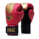 Everlast Prospect 2 6oz Kids Boxing Gloves (Ages 8-12) Red/Gold Boxing Gloves for Bags & Mitt Work, Soft Interior Lining, Hook & Loop System, and Ventilated Palms - Authentic Everlast Gear