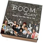 Boom Again Board Game | '50s, '60s and '70s Pop Culture & Music Trivia Game | Best Party Game for Baby Boomers & Seniors for Friends, Parents & Grandparents