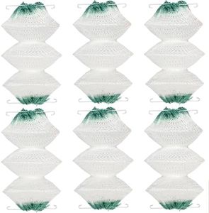 Yncotte Lantern Mantles, 6 Pcs #95 Insta-Clip Mantles 3-Layer Gas Mantles Accordion Shape with 2 Install Clip