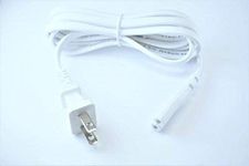 [UL Listed] OMNIHIL White 5 Feet Long AC Power Cord Compatible with Sangean WR-11SE, WR-16, Table Top Radio